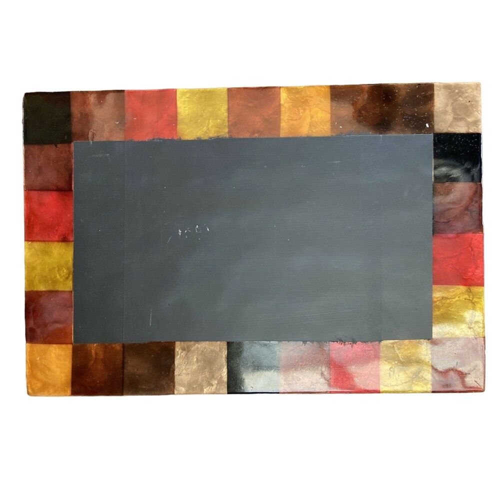 Custom Kitchen Chalkboard, 12x18 Rectangle, Multi Colored Square Border - Picture 2 of 3